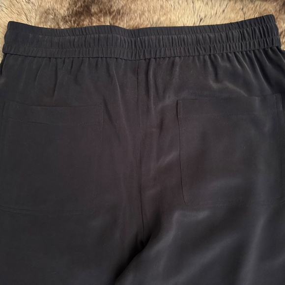 Theory Cordlandt Dark Navy 100% Silk Elastic/Drawstring Pants M - NWT - Picture 2 of 4